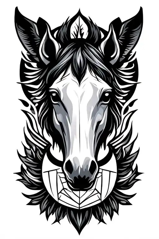 Wildlife And Equine Veterinarian Symbol