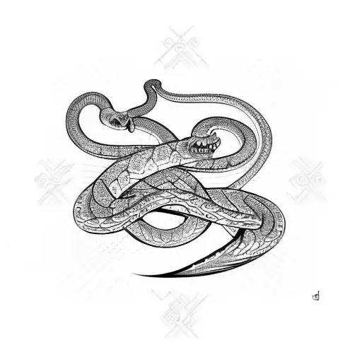 Snake And Snake Skeleton