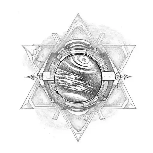 Planet With Ring And Starcraft