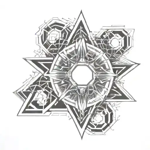 Minimalist And Abstract Bird's Eye View Ring With Geometric Patterns