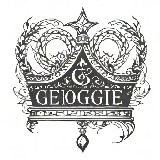 Princess Crown With 'Georgie' Text