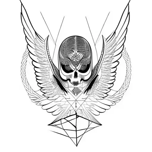 Male Angel Of Death With Birds Wing