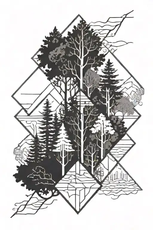 Forest Trees Background Looking