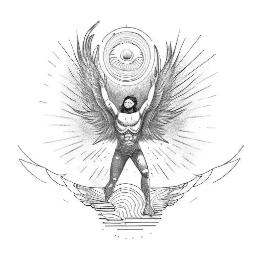 Renascentist Art Of Icarus Touching The Sun And Having His Wings Melt