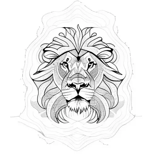 A Lion Made Of Waves Crashing Onto The Shore