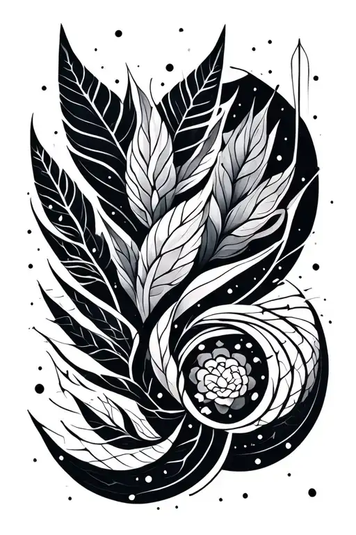 Geometric Nature Elements Intertwined