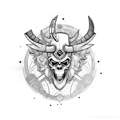 Warrior Skull Time Aries
