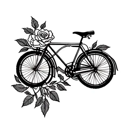 Bike And Rose And Scorpio Zodiac Sign