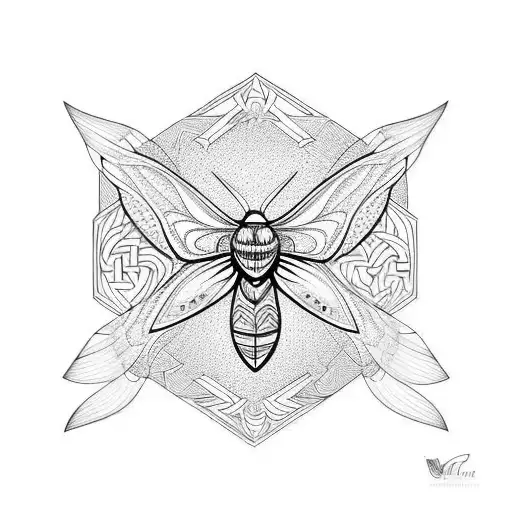 Moth With Maze On Wings