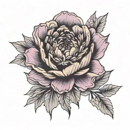 Cuff Wrist Flowers Peony Purple Aster Narcissus Black And White