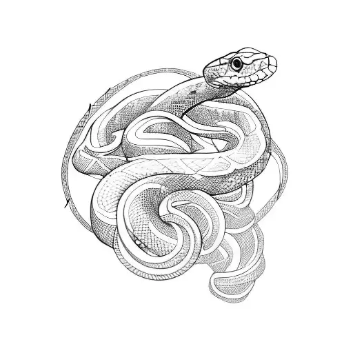 Snake Wrapped Around Thorns