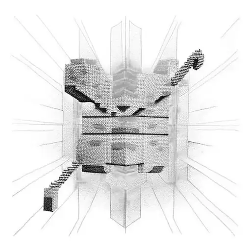 Minecraft Sword With Creeper In The Reflection