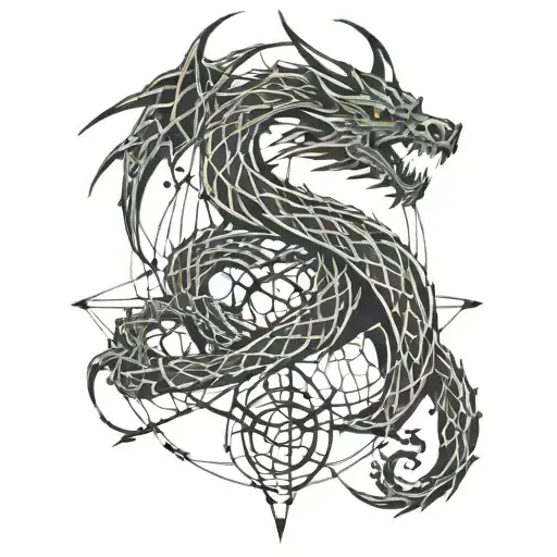 Barbed Wire With Dragon
