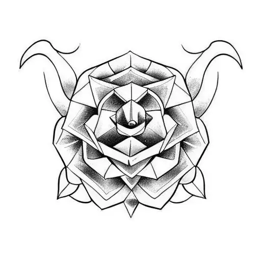 Taurus With Rose And Angel