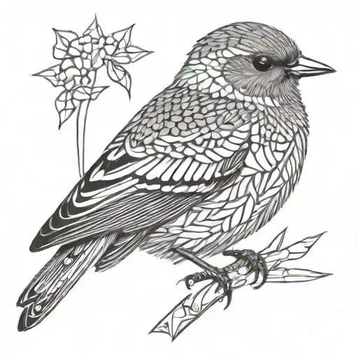 Zonotrichia Capensis Bird Sitting