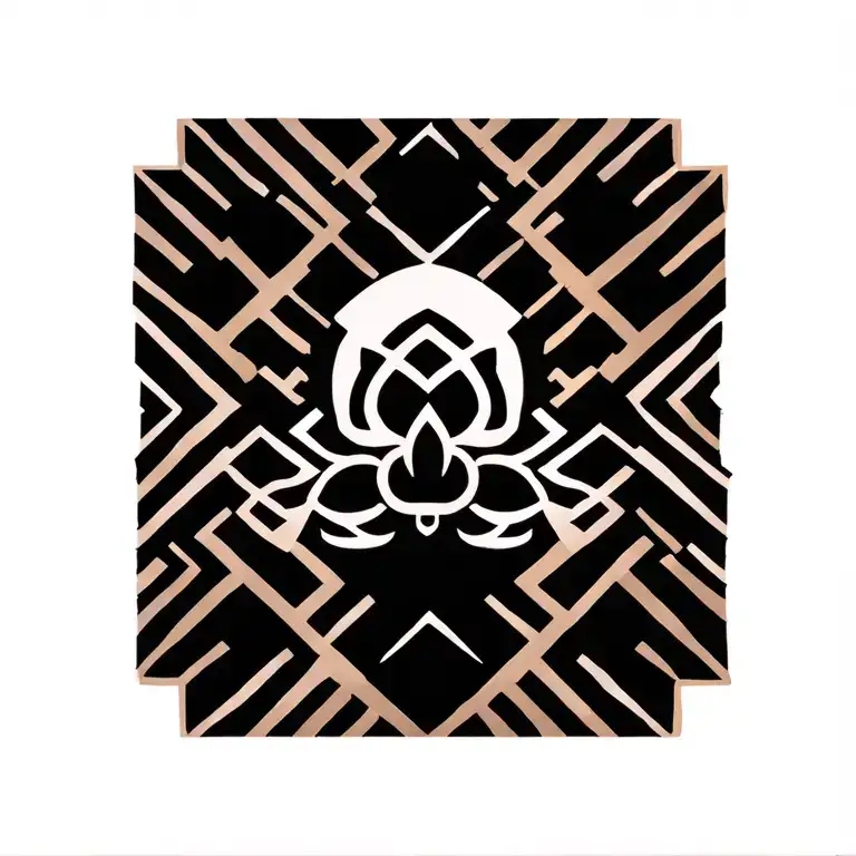 Traditional Tattoo Meets Geometric Design Inspired