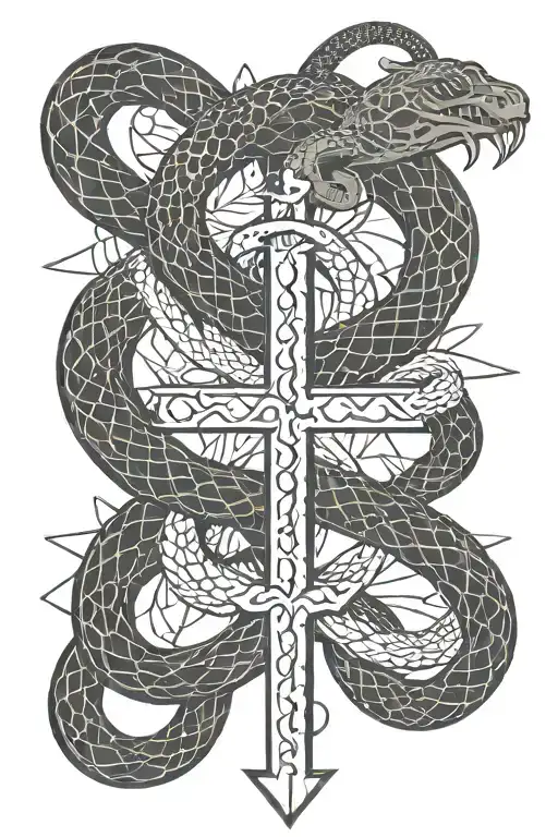 Medic Symbol With A Snake