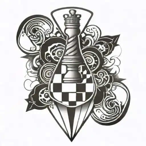Chess Piece In A Guitar Pick