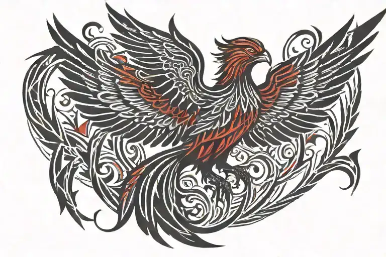 Phoenix With Large Red Wing Logo