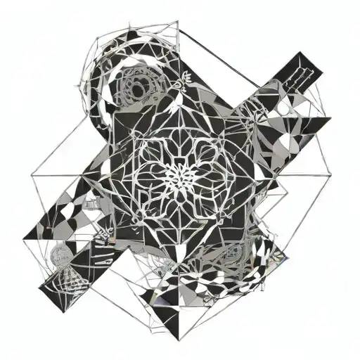 Cancer Sign In Geometric Shapes