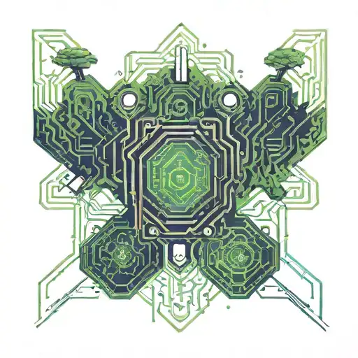 Circuit Board Nature Art