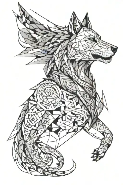 Warrior Wearing A Wolf's Head