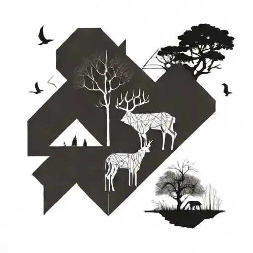 Tree And Animals Hidden Within