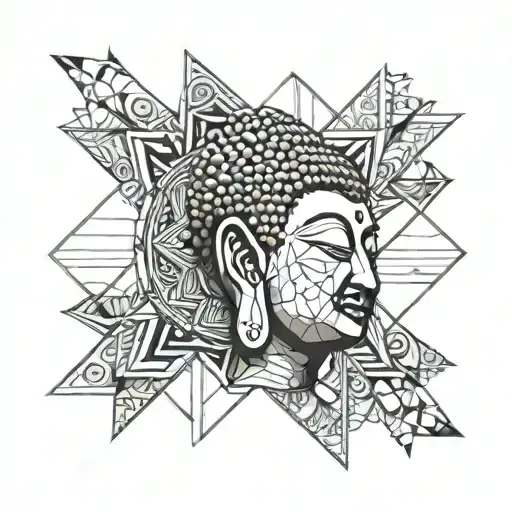 Buddah And Alien Head