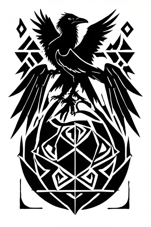 Nordic Runes And Ravens