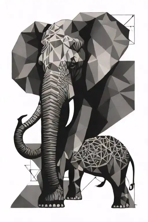 Elephant Tattoo Woman Theme