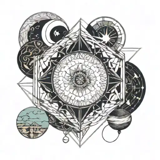 Morher Earth With Crescent Moon