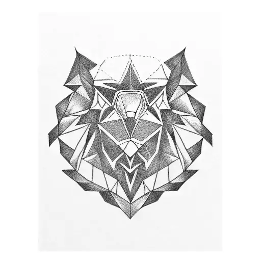 Geometric Eagle Head