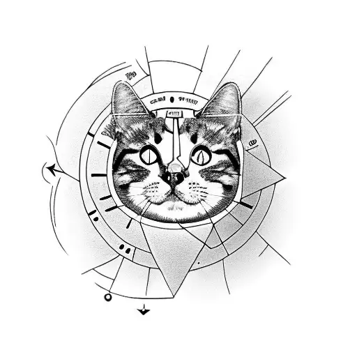 Cat With Time Watch Dali