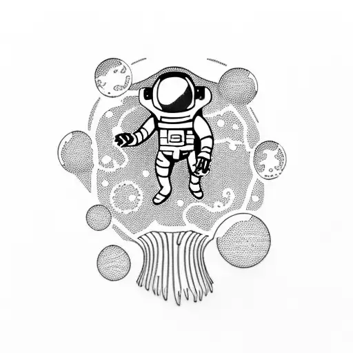 Astronaut With Jellyfish
