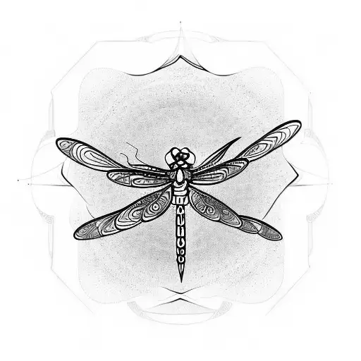 Dragonfly With Mandala