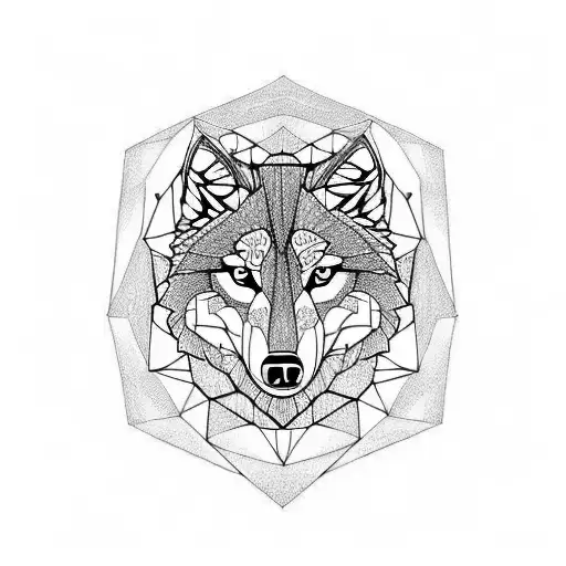 Wolf In Geometric Shapes