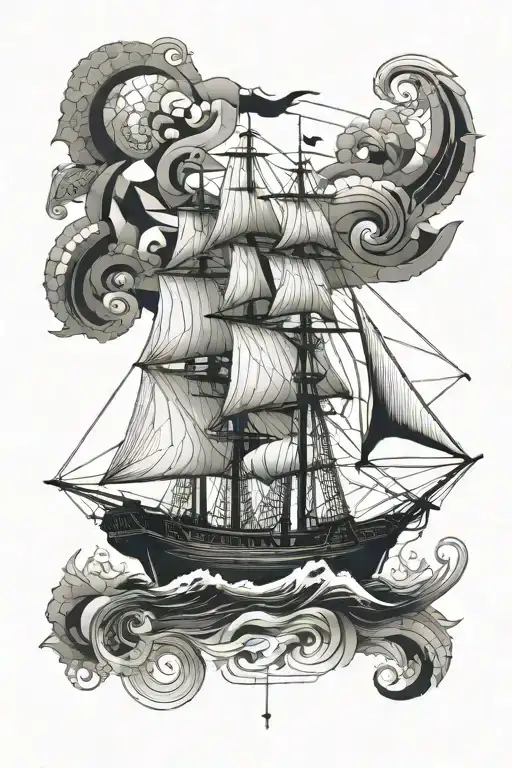 Portuguese Caravel With Lighthouse