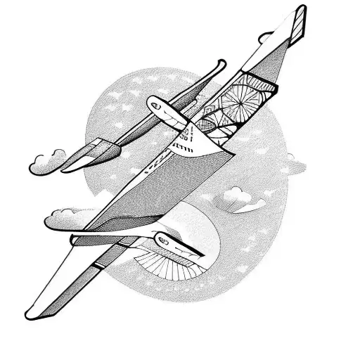 Airplane Coming Out Of A Suitcase