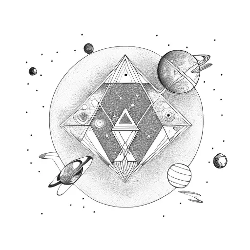 Triangle Planet Space Moon Wild