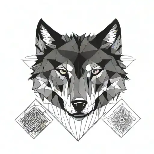 Minimal Wolf Head