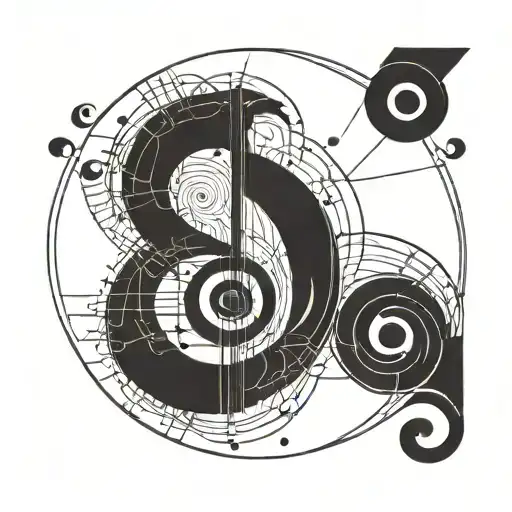 Bass Clef Inside A Sun Setting