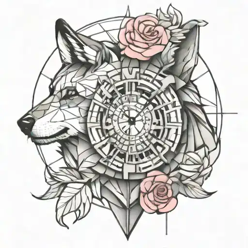 Loup Horloge Rose