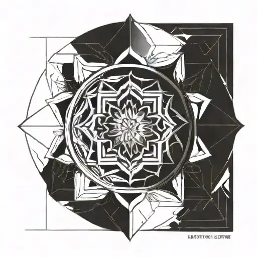 Durga Yantra Mandala Lotus Geometric