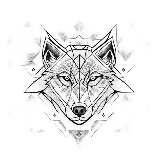 Furry White Wolf With Blue Eyes