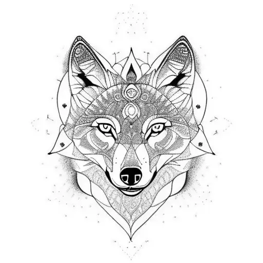 Incorporate The Image Of A Wolf Into A Mandala Design