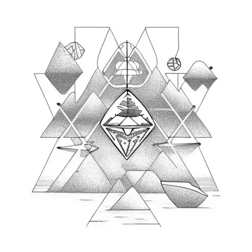 Beach Scene With Diamond Shape