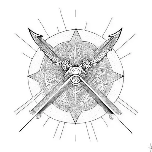 Thin Sword With Moon