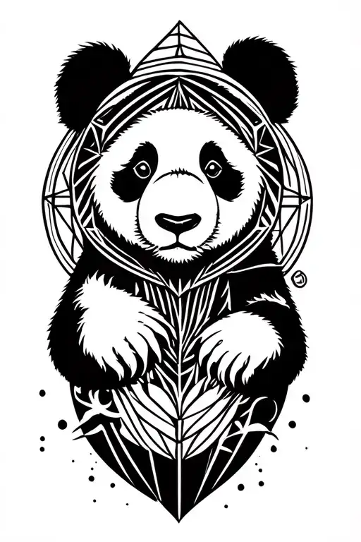 Panda And Dager Whit A Shadow