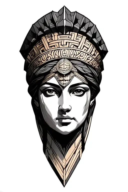 Athena Greek Mythology Head