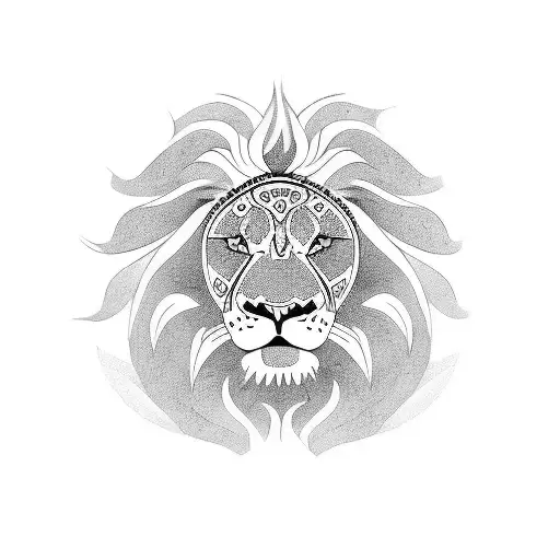 Yin And Yang Whit Lion